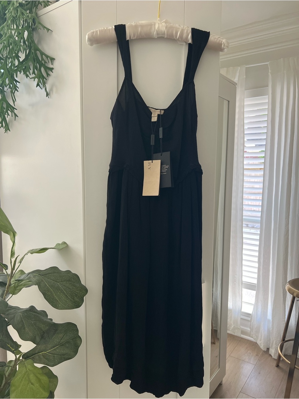 Burberry Black Sleeveless Maxi Dress with Wide Straps